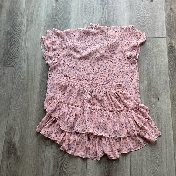 misa los angeles pink paisley chiffon skirt nahla  + top Maria set Size Medium - Picture 6 of 13